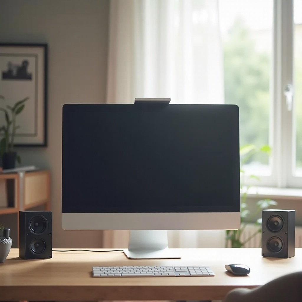Màn hình máy tính có loa và camera tích hợp