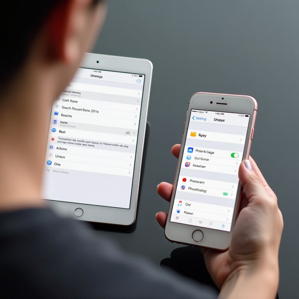 ยกเลิกการซิงค์ iPad และ iPhone
